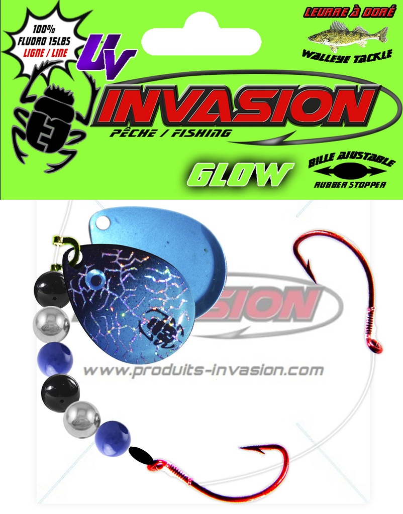 20 - GLOW Bleu et Noir (Hologramme Argent)