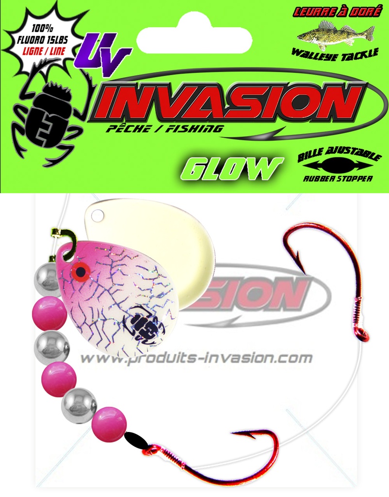 23 - GLOW Rose et Blanc (Hologramme Argent)