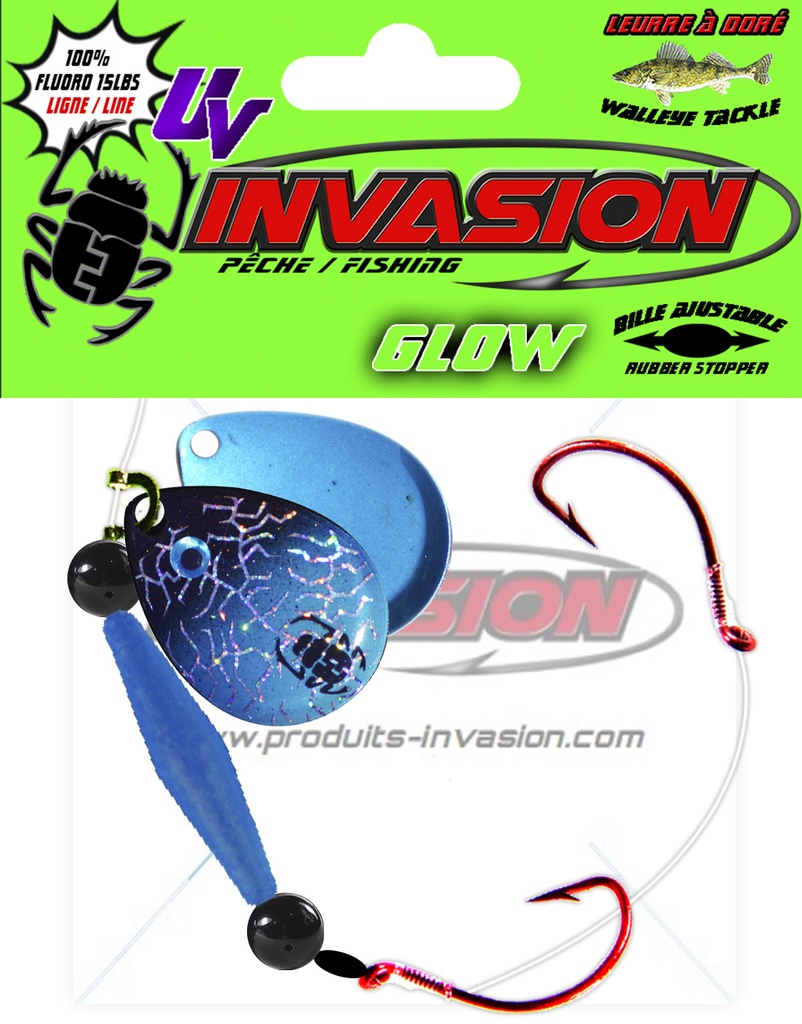 20 - GLOW Bleu et Noir (Hologramme Argent)