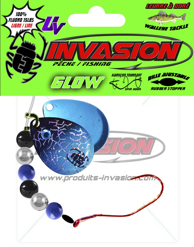 20 - GLOW Bleu et Noir (Hologramme Argent)