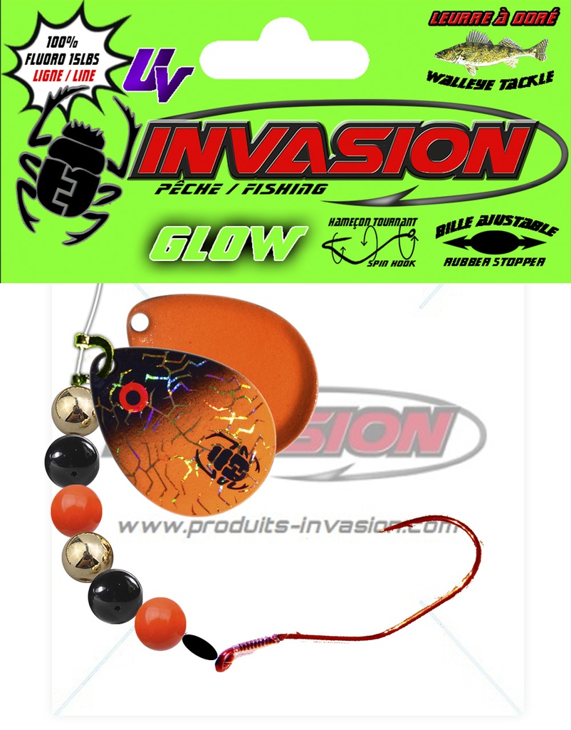 21 - GLOW Orange et Noir (Hologramme Or)