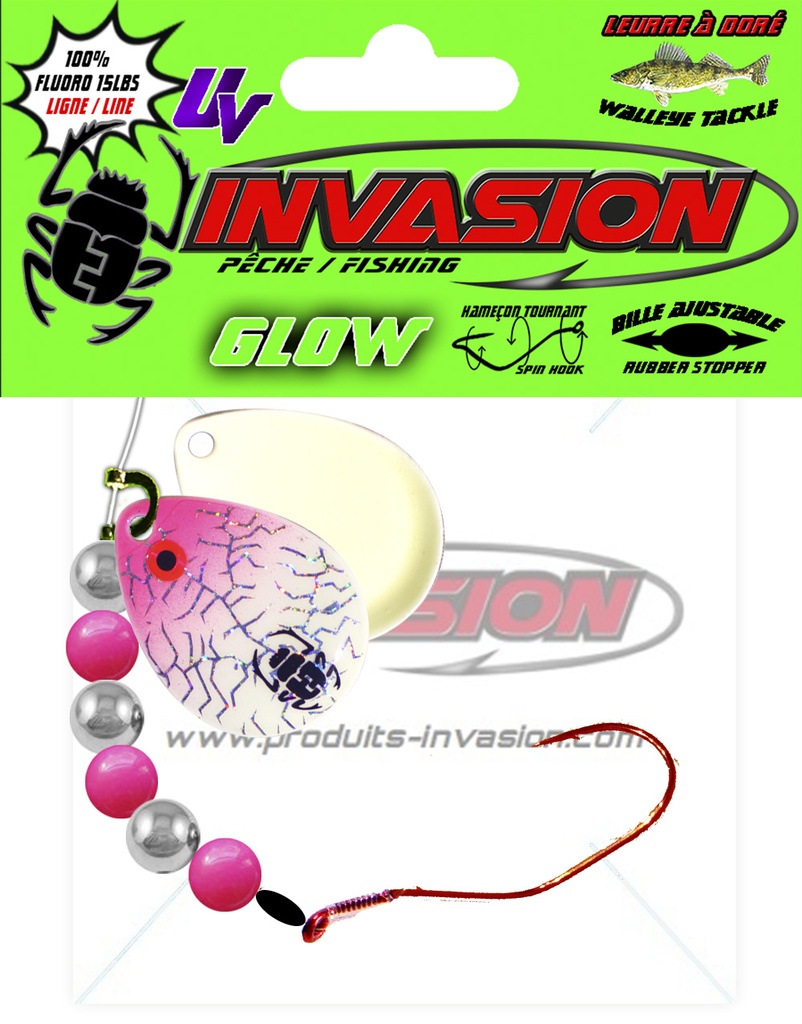 23 - GLOW Rose et Blanc (Hologramme Argent)