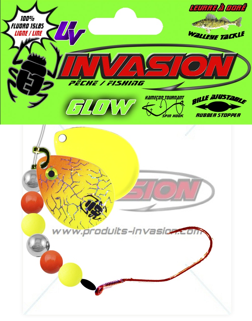 24 - GLOW Orange et Chartreuse (Hologramme Argent)
