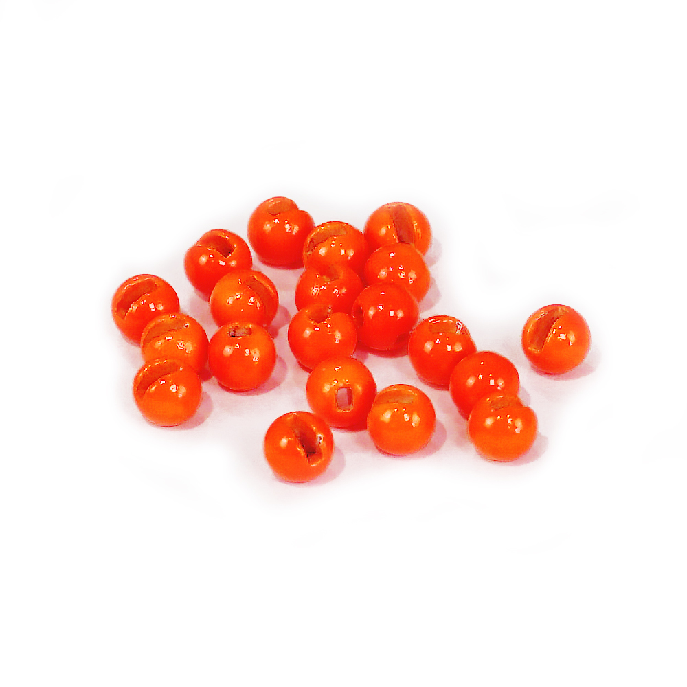 SHOR - TUNGSTEN SLOTTED BEADS - FL. ORANGE