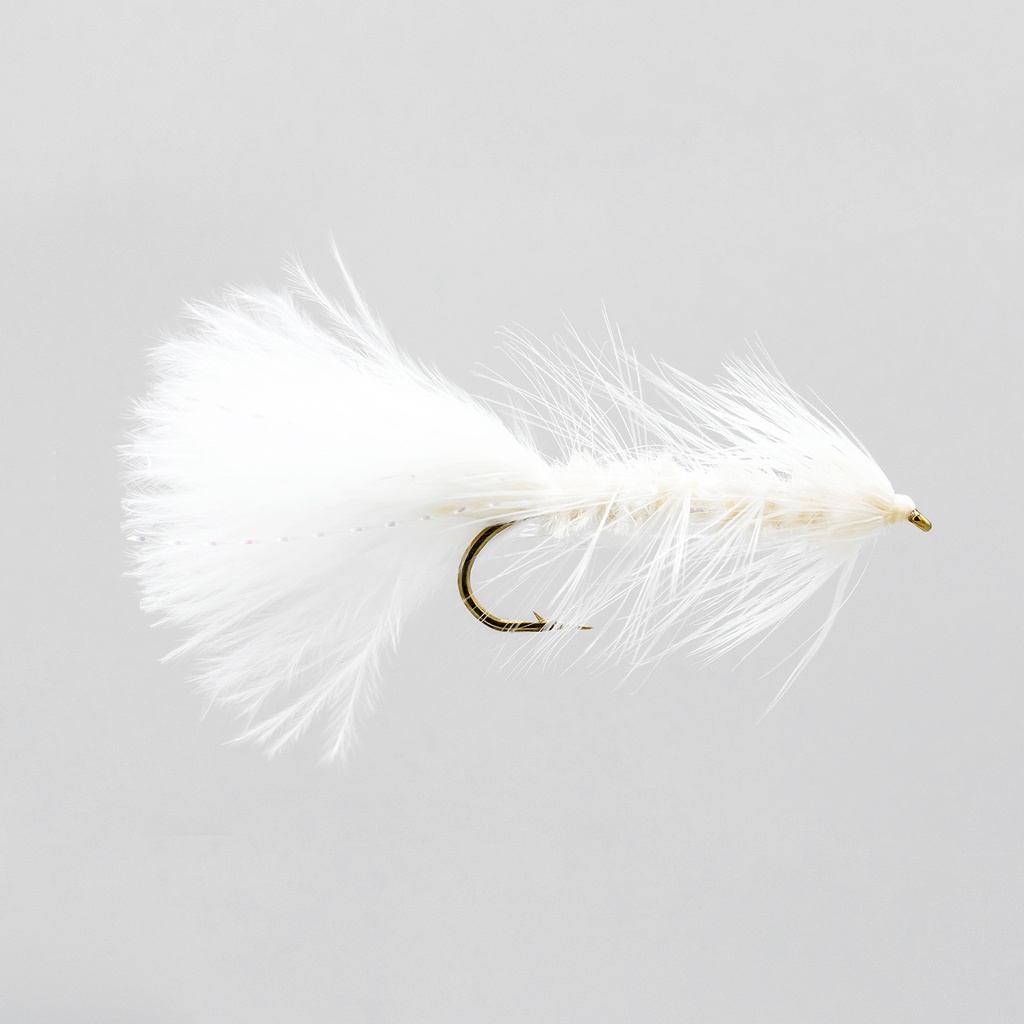 NEPTUNE FLIES - White Crystal Bugger (STREAMER)