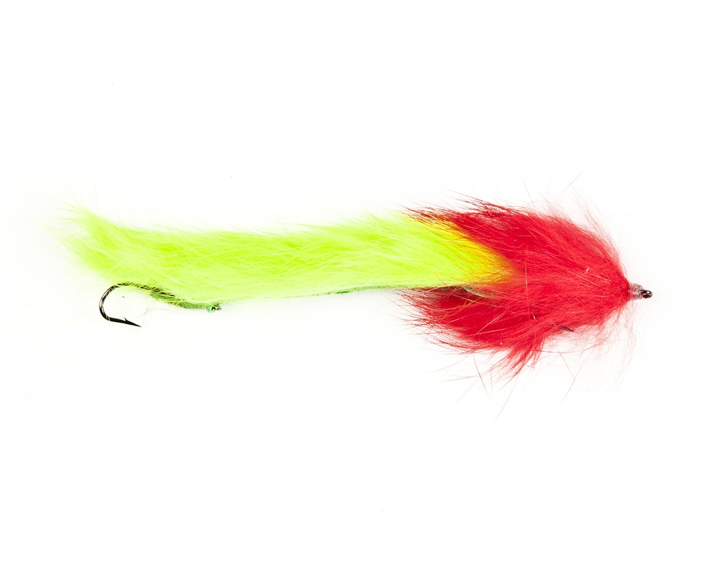 Chartreuse Red Tandem Leech (STREAMER)