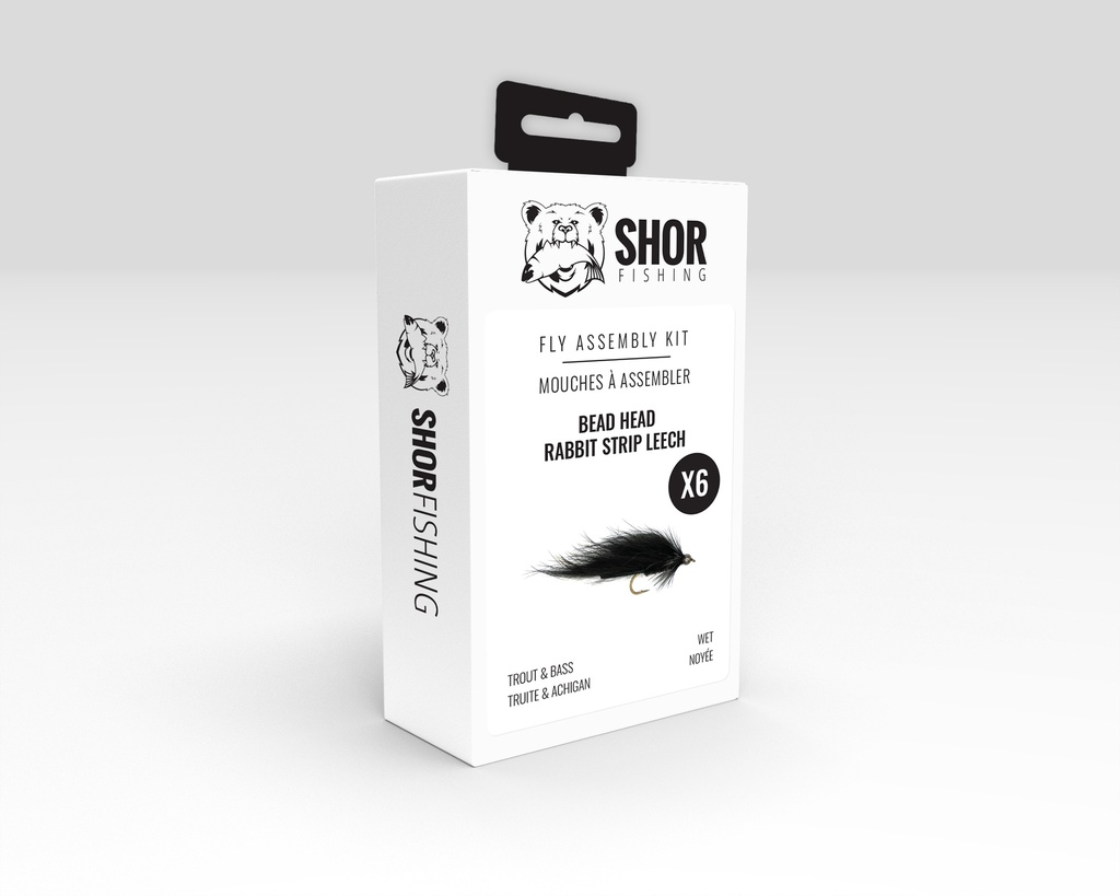 SHOR -KIT DE MONTAGE :  BEAD HEAD RABBIT STRIP LEECH