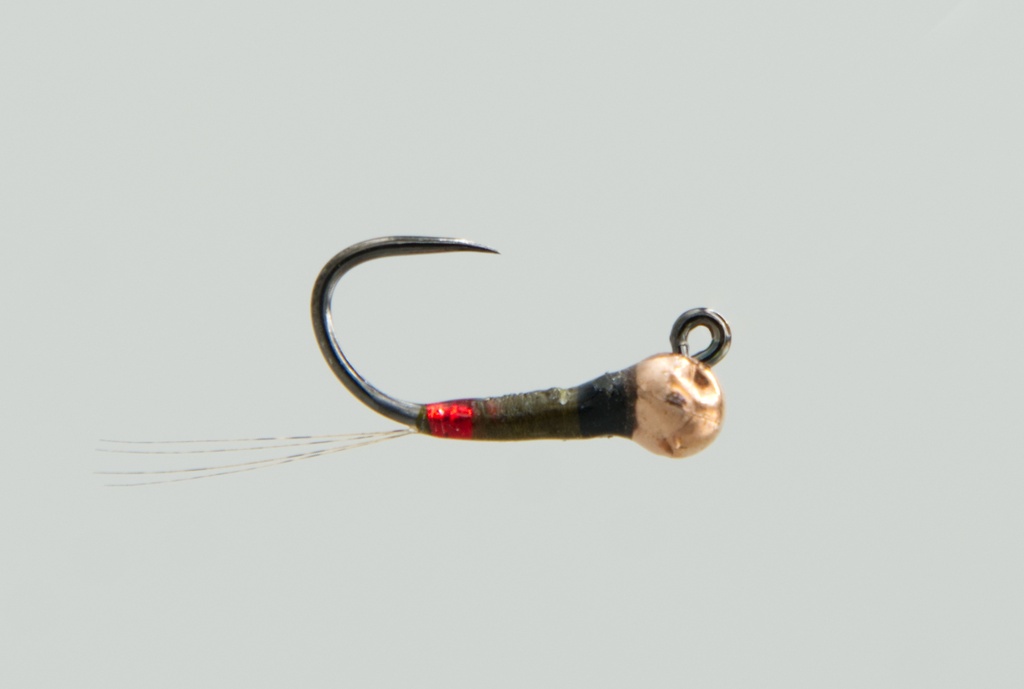 Jiggy Spanish Perdigon - Dark Olive & Red tungsten