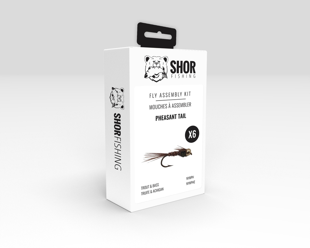 SHOR - PHEASANT TAIL BEAD HEAD - KIT D'ASSEMBLAGE