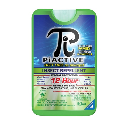 [MS0027] MOSQUITO SHIELD - PiACTIVE WALLET SIZE - 40ml (DEET FREE)
