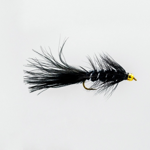 Black Bead Head Woolly Bugger (STREAMER)