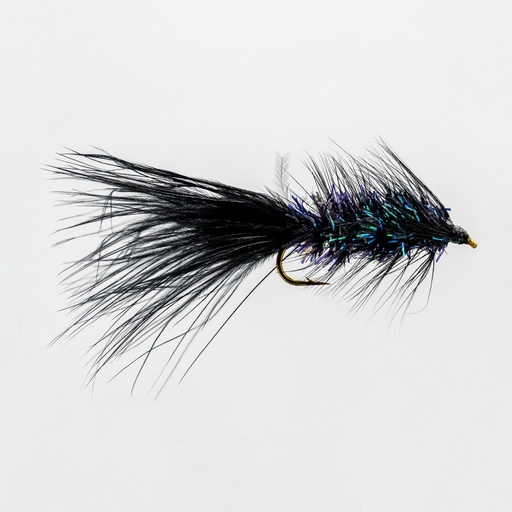 NEPTUNE FLIES - Black Crystal Bugger (STREAMER)