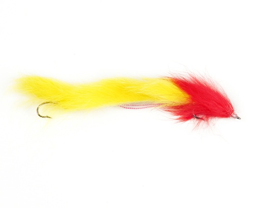 [081-361104] Yellow Red Tandem Leech (STREAMER)