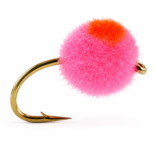 NEPTUNE FLIES - Glo bug - Pink flame