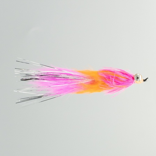 [077-10102] Articulated Hareball Leech - Pink & Orange