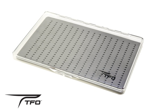TFO -  LARGE/352 CLEAR FLY BOX WITH SLIT FOAM